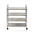 Dismounting Stainless Steel Four Layers Tea Trolley